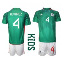 Koszulka piłkarska Meksyk Edson Alvarez #4 Strój Domowy dla dzieci MŚ 2022 tanio Krótki Rękaw (+ Krótkie spodenki)
